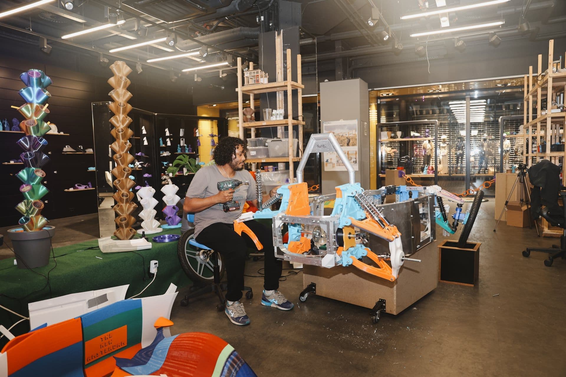 Veldboom Studios workspace during Museumnacht